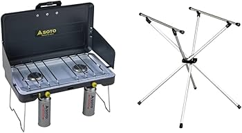 SOTO ツーバーナーコンロ ステンレス製 収納ケース付き 青いツーバーナーコンロ ステンレス製 収納ケース付き 青い